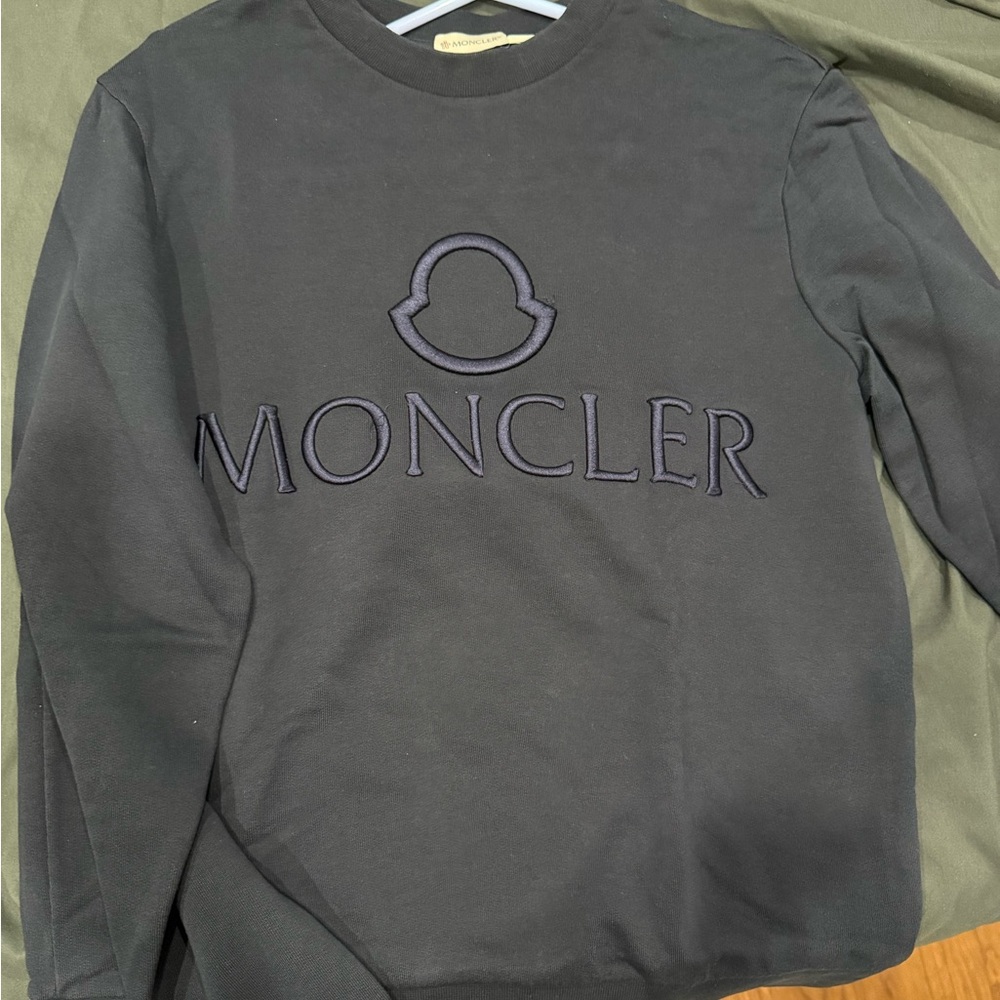 Moncler Black Crewneck Sweatshirt